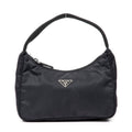 Handbag Vintage Mini Zip Hobo Black Nylon Canvas