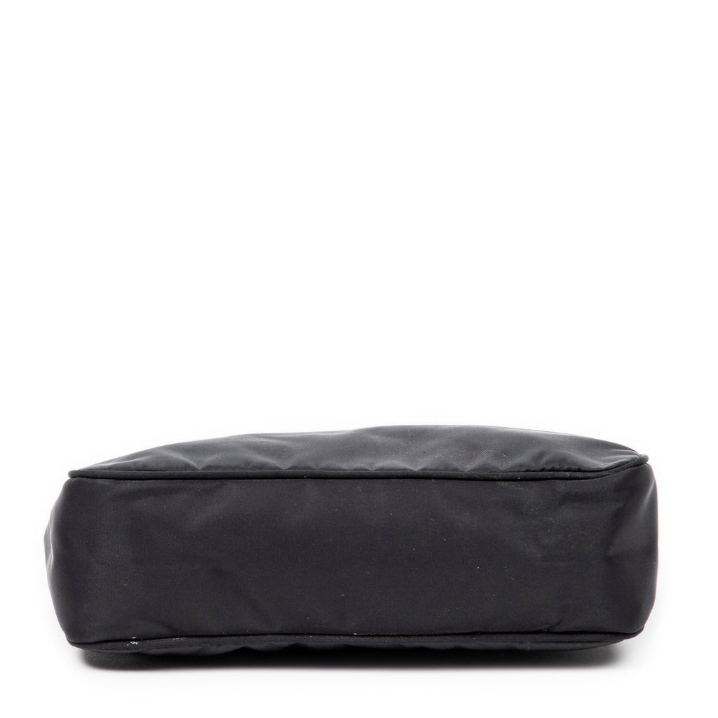 Handbag Vintage Mini Zip Hobo Black Nylon Canvas