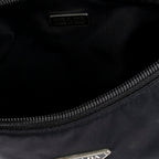 Handbag Vintage Mini Zip Hobo Black Nylon Canvas