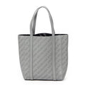 Bolso de hombro XXS Everyday Tote Piel gris con logo perforado