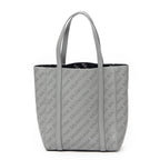 Bolso de hombro XXS Everyday Tote Piel gris con logo perforado