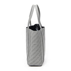 Bolso de hombro XXS Everyday Tote Piel gris con logo perforado