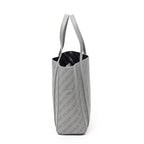 Bolso de hombro XXS Everyday Tote Piel gris con logo perforado