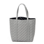 Bolso de hombro XXS Everyday Tote Piel gris con logo perforado
