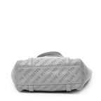 Bolso de hombro XXS Everyday Tote Piel gris con logo perforado