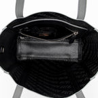 Bolso de hombro XXS Everyday Tote Piel gris con logo perforado