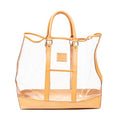 Bolso de hombro edición limitada Isaac Mizrahi Centenaire Sac Weekend PVC resina/cuero Vachetta color camel