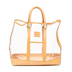 Bolso de hombro edición limitada Isaac Mizrahi Centenaire Sac Weekend PVC resina/cuero Vachetta color camel