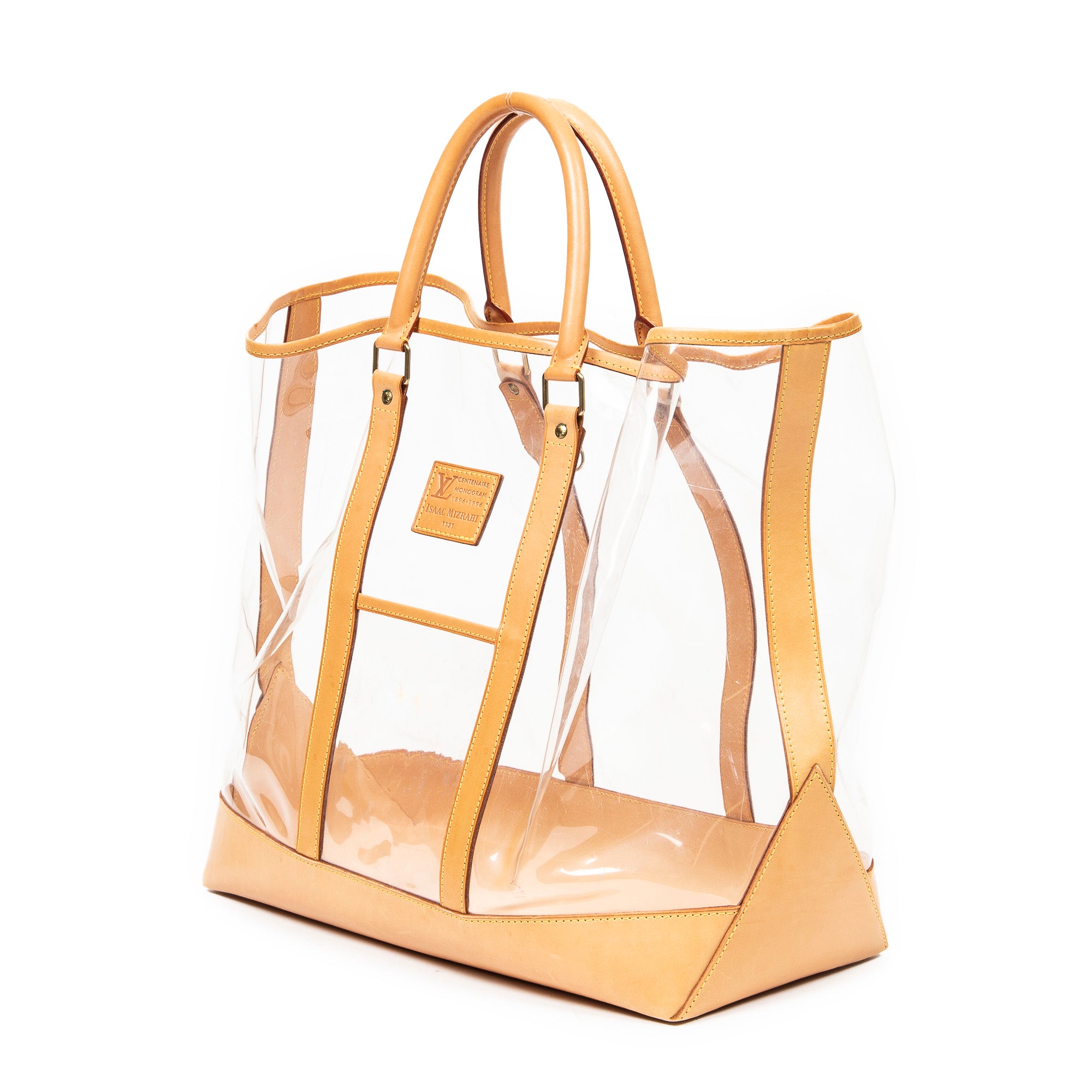 Shoulder Bag Ltd. Ed. Isaac Mizrahi Centenaire Sac Weekend Tan PVC Resin/Vachetta Leather