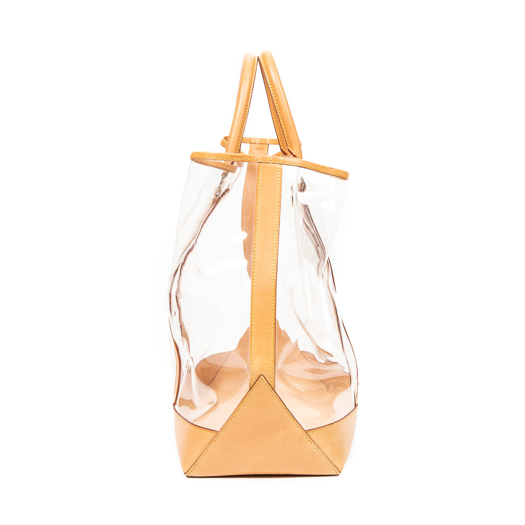 Bolso de hombro edición limitada Isaac Mizrahi Centenaire Sac Weekend PVC resina/cuero Vachetta color camel