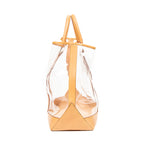Bolso de hombro edición limitada Isaac Mizrahi Centenaire Sac Weekend PVC resina/cuero Vachetta color camel