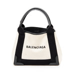 Shoulder Bag XS Navy Cabas Beige Canvas