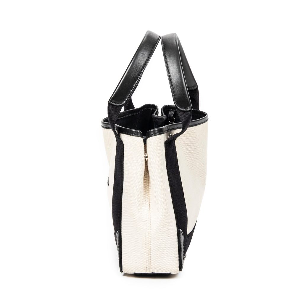 Shoulder Bag XS Navy Cabas Beige Canvas