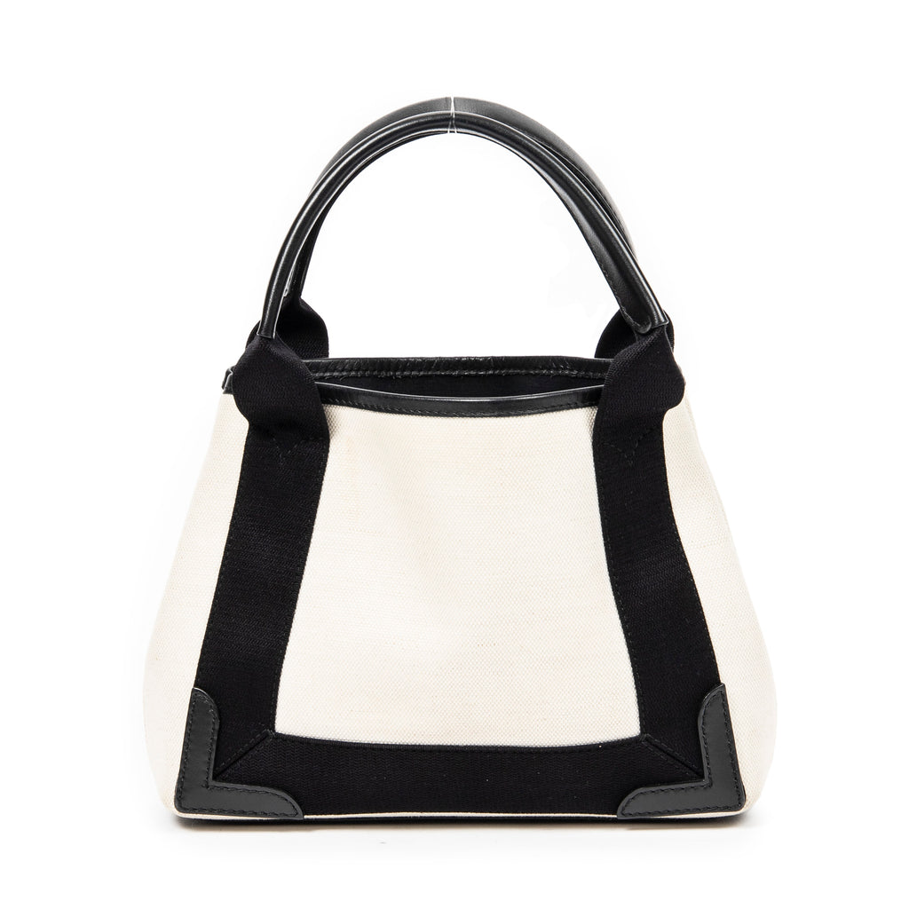 Shoulder Bag XS Navy Cabas Beige Canvas
