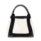 Shoulder Bag XS Navy Cabas Beige Canvas