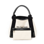 Shoulder Bag XS Navy Cabas Beige Canvas