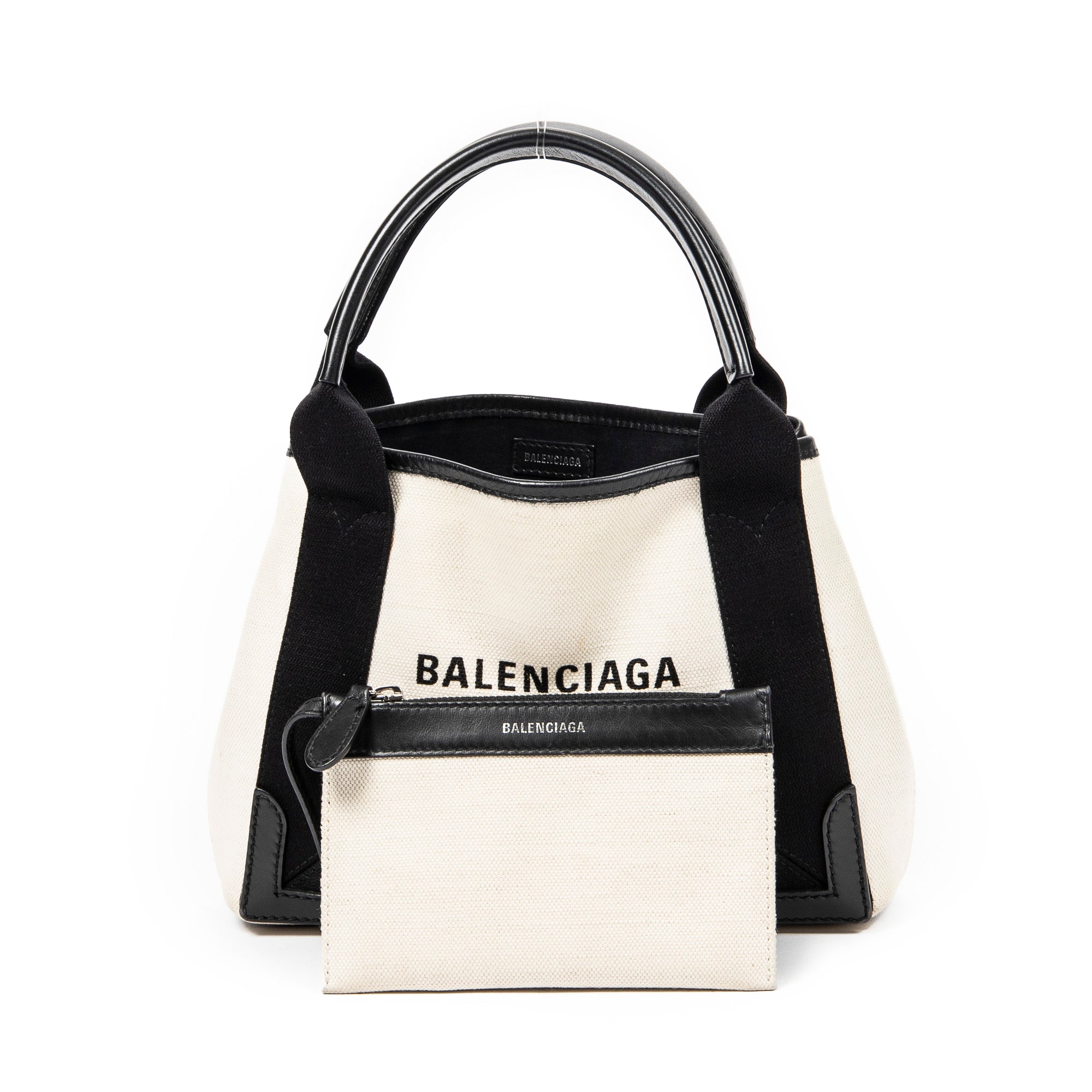 Shoulder Bag XS Navy Cabas Beige Canvas