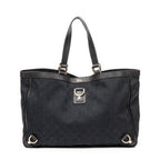 Shoulder Bag Large 3 D-Rings Abbey Shopper Black Monogrammed Canvas