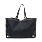 Shoulder Bag Large 3 D-Rings Abbey Shopper Black Monogrammed Canvas
