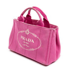 Handbag Small Canapa Tote Pink Canapa Canvas