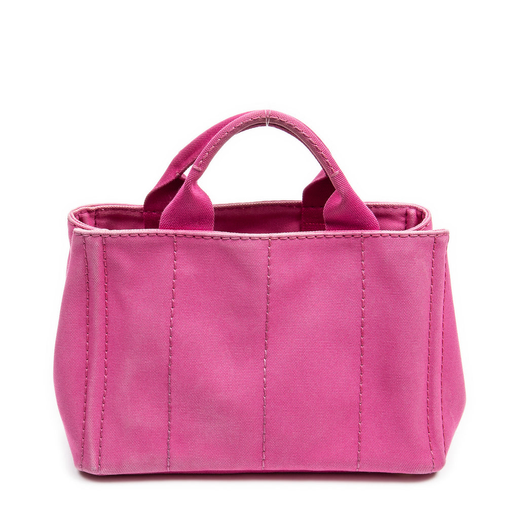 Handbag Small Canapa Tote Pink Canapa Canvas