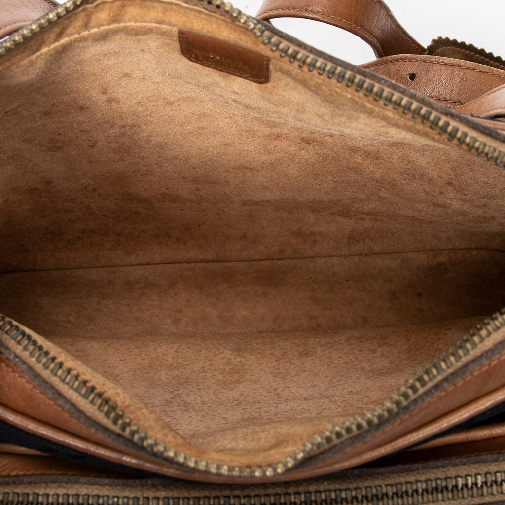 Shoulder Bag Vintage Rectangular Zip Shoulder Bag Brown Monogrammed Canvas