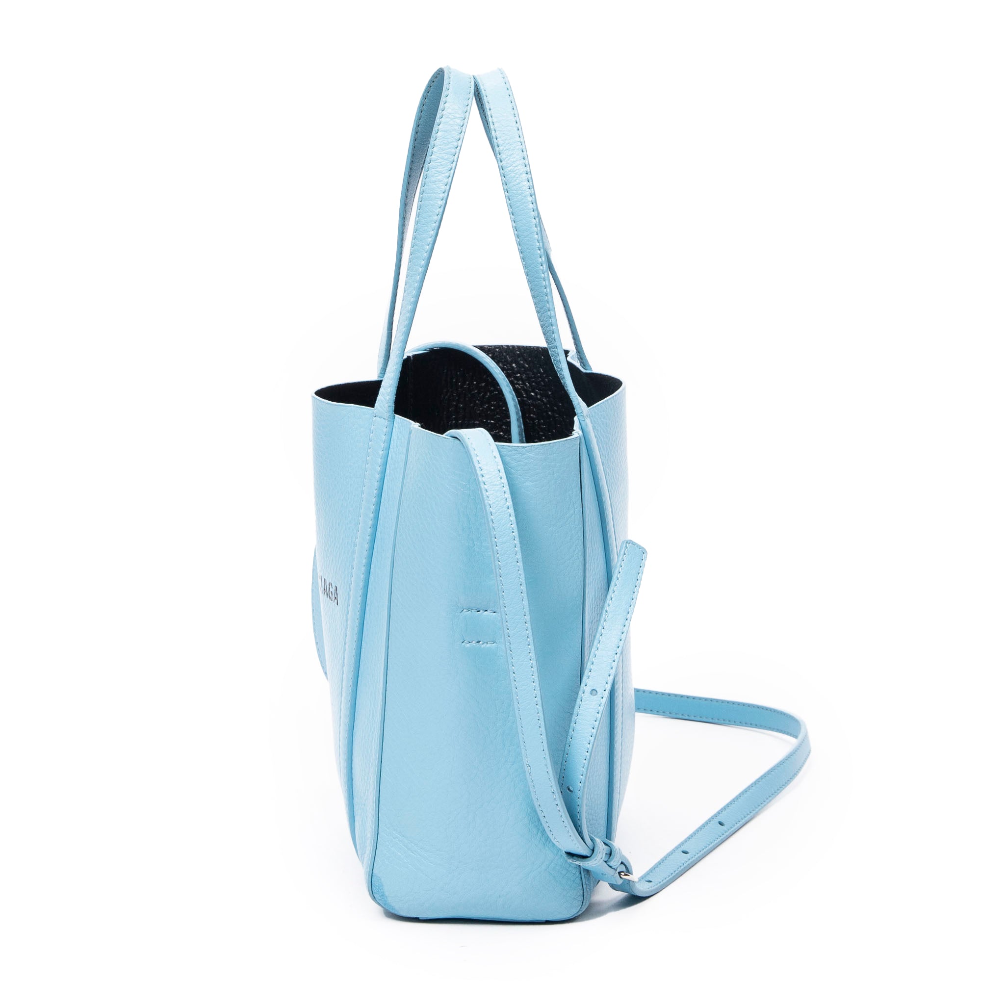 Shoulder Bag XXS Everyday Tote Light Blue Grained Leather
