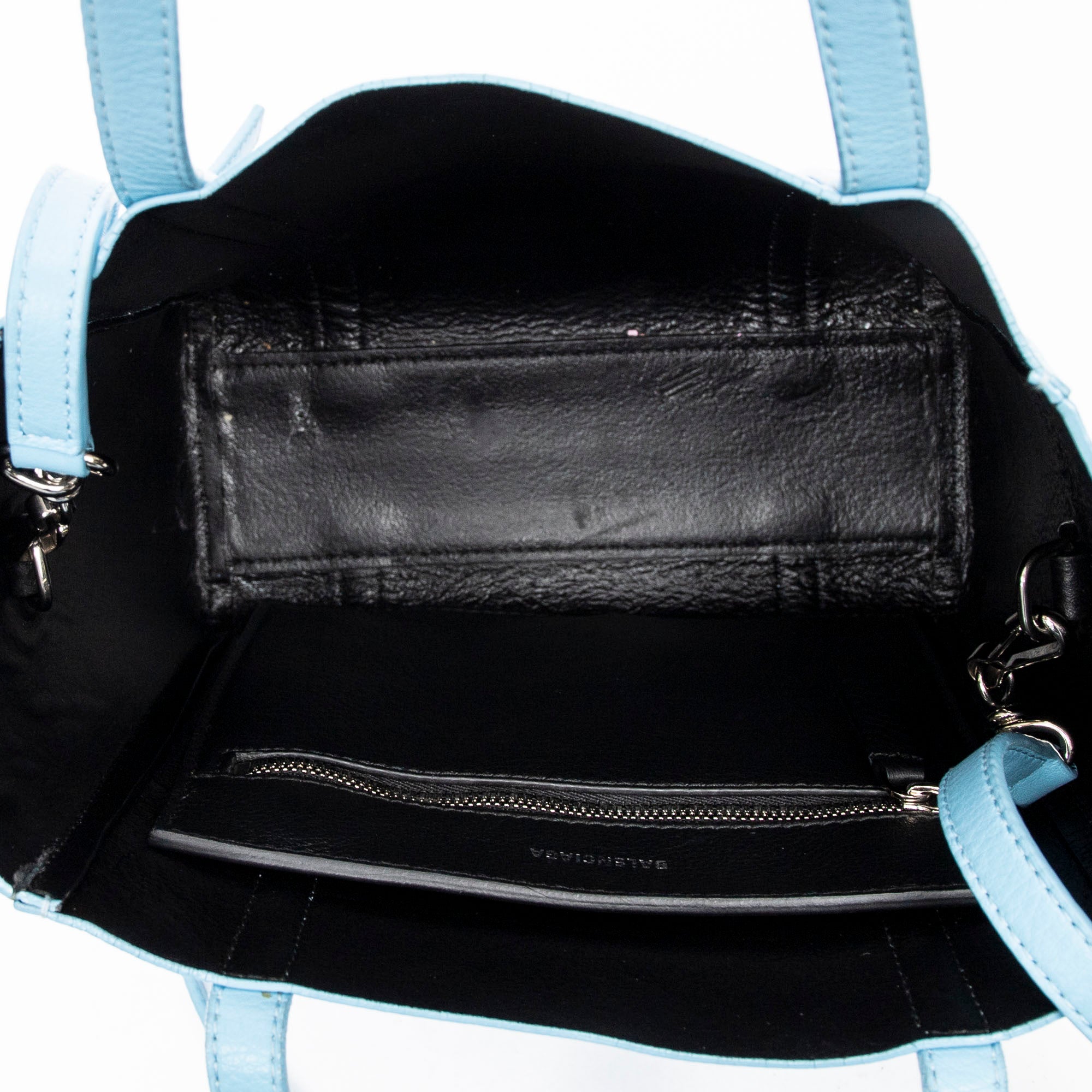 Shoulder Bag XXS Everyday Tote Light Blue Grained Leather