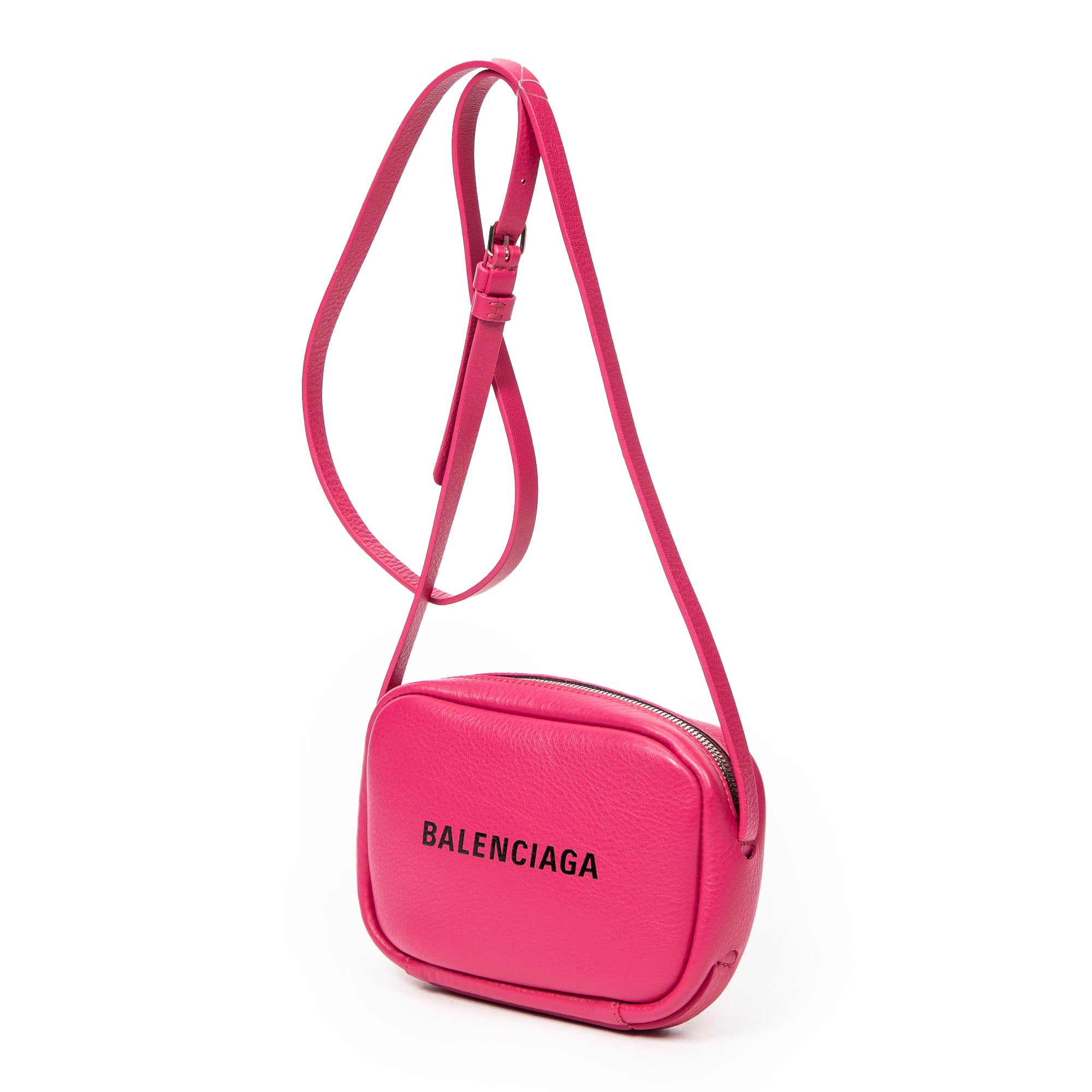 Bandolera XS Everyday Camera Bag Piel Granulada Rosa Fucsia