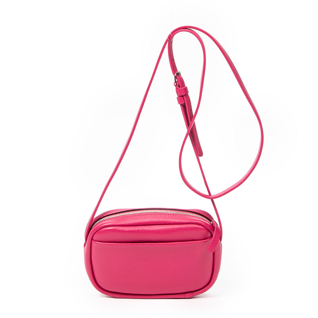 Bandolera XS Everyday Camera Bag Piel Granulada Rosa Fucsia