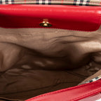 Shoulder Bag Vertical Slip Pocket Tote Beige Haymarket Check Canvas