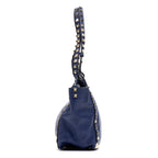 Handbag Convertible Rockstud Trapeze Tote Royal Blue Studded Calfskin Leather