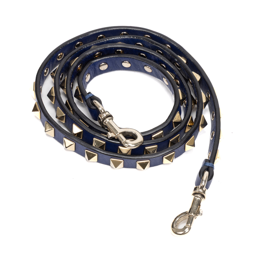 Handbag Convertible Rockstud Trapeze Tote Royal Blue Studded Calfskin Leather