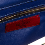 Handbag Convertible Rockstud Trapeze Tote Royal Blue Studded Calfskin Leather
