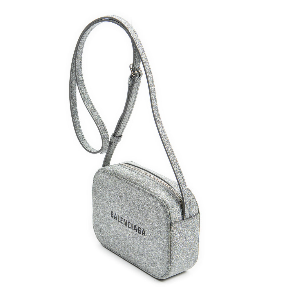 Shoulder Bag XS Everyday Camera Bag Silver Glitter Leather