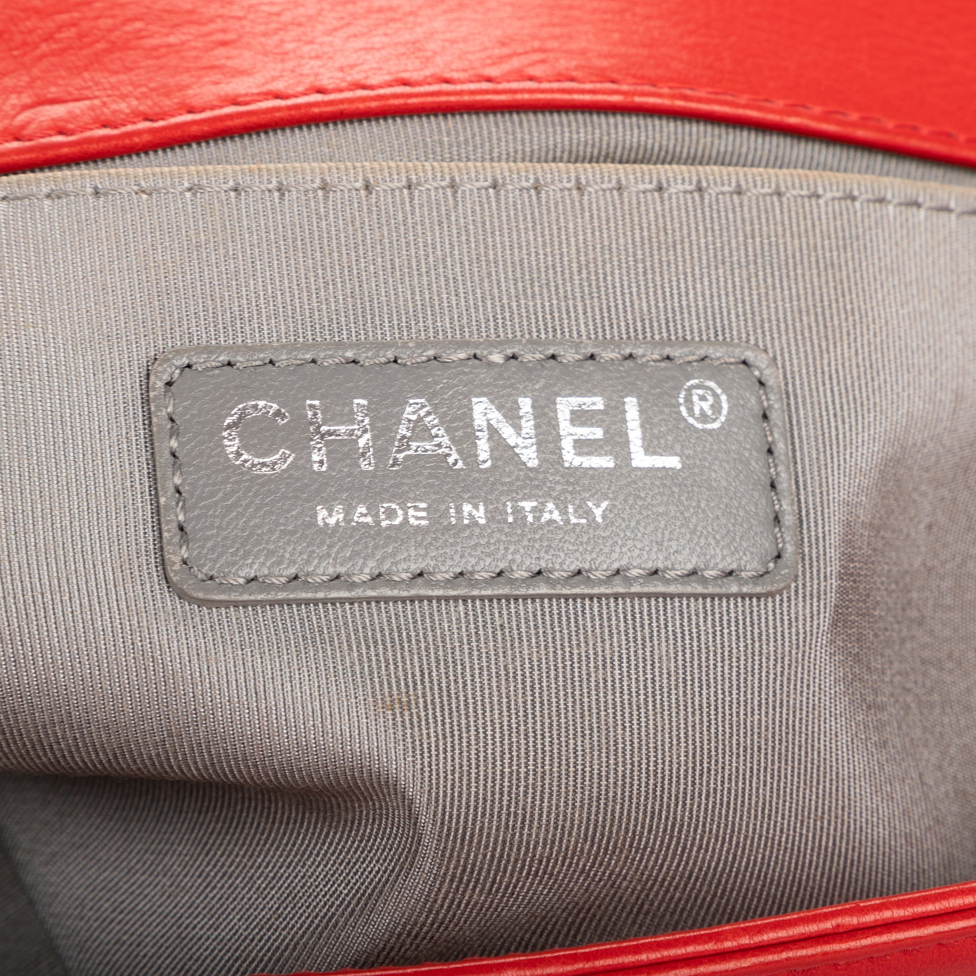 Shoulder Bag Wild Stitch Boy Red Quilted Calfskin Leather