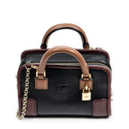 Bolso de Hombro Micro Mini Amazona Piel Granulada Negra