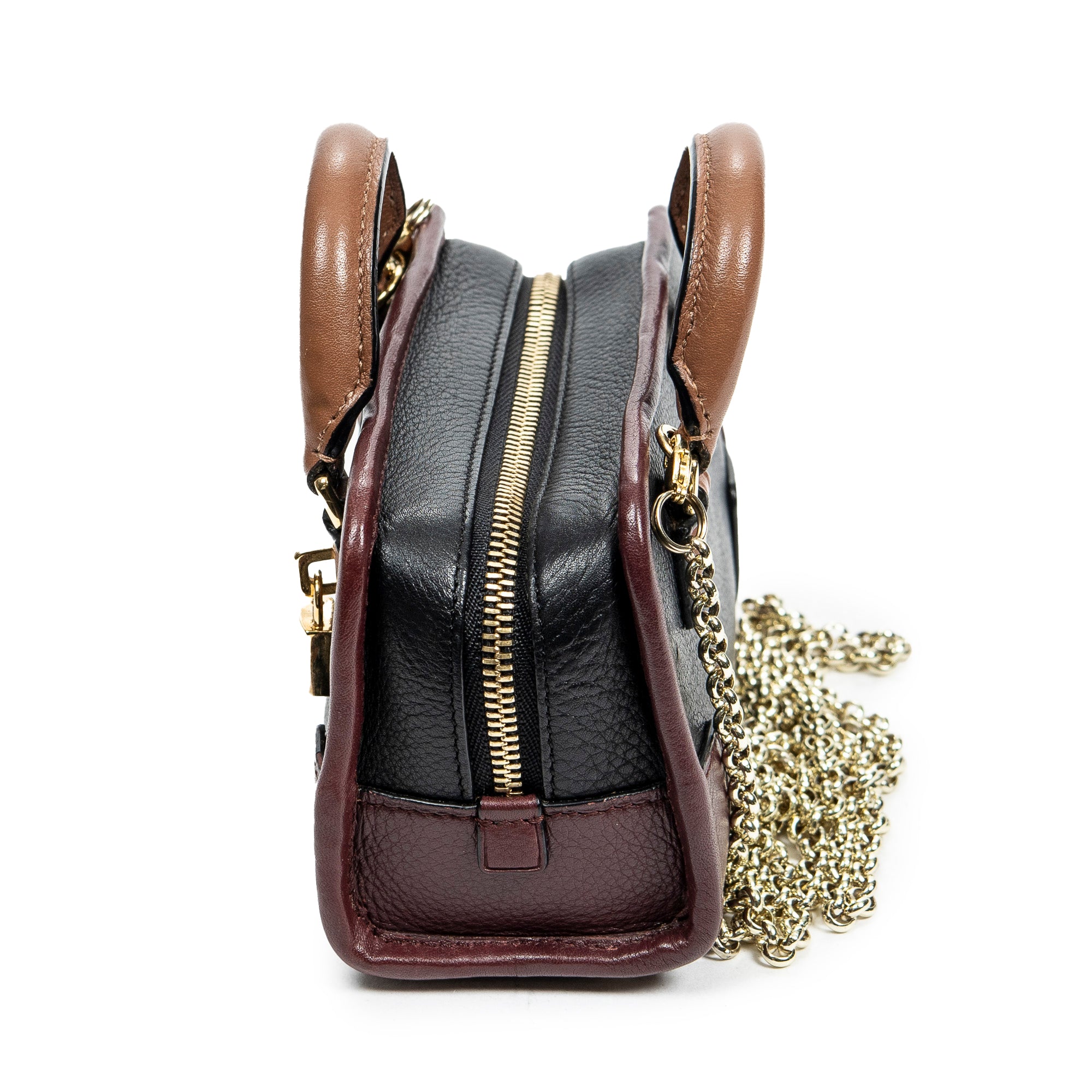 Shoulder Bag Micro Mini Amazona Black Grained Leather
