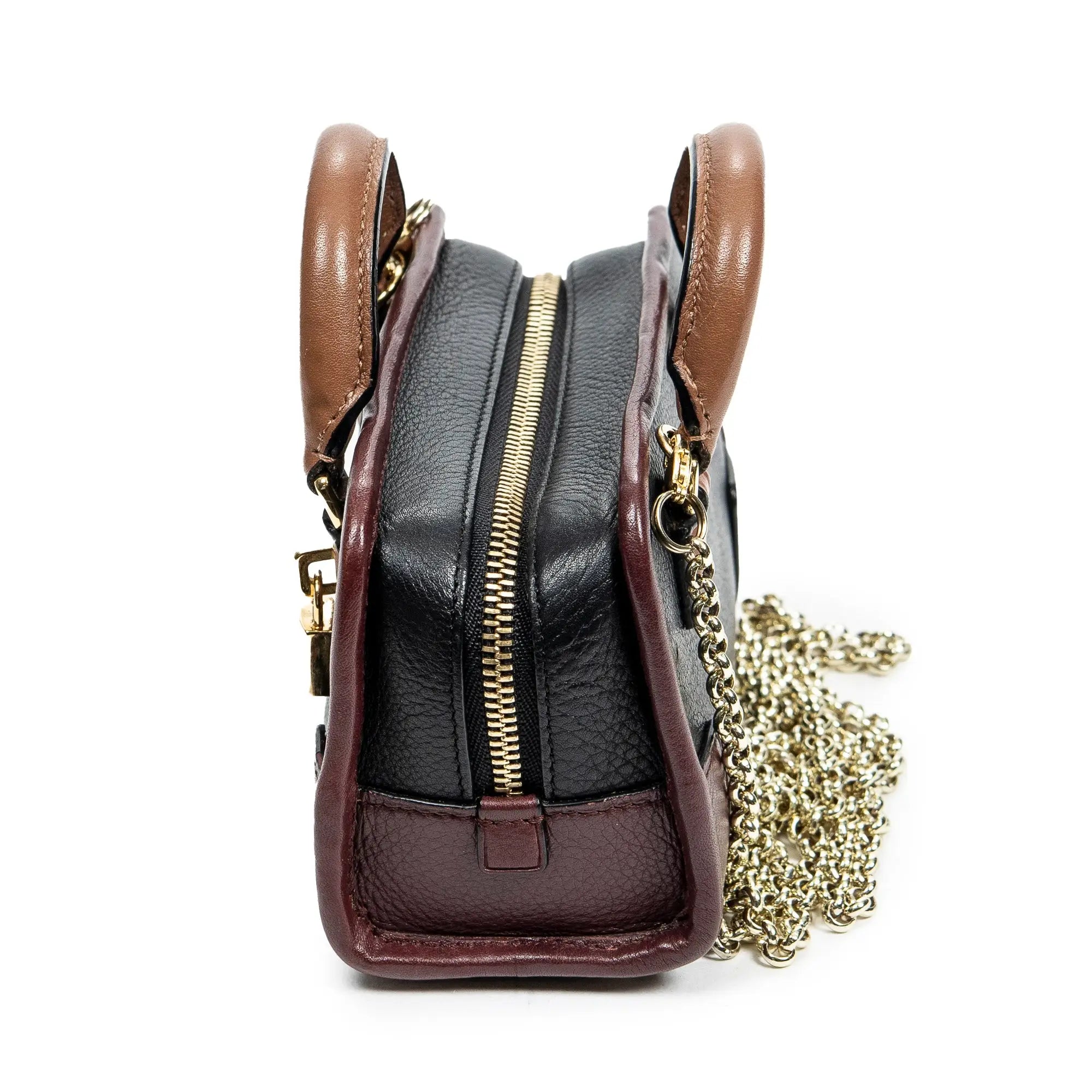Shoulder Bag Micro Mini Amazona Black Grained Leather