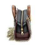 Bolso de Hombro Micro Mini Amazona Piel Granulada Negra