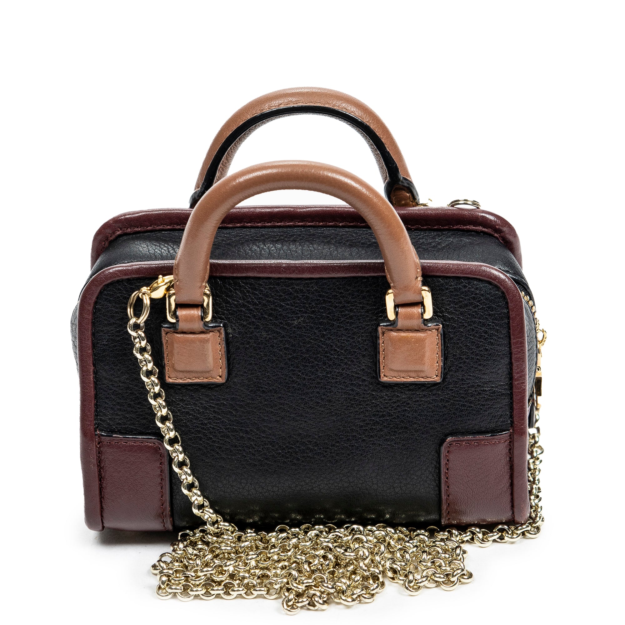 Shoulder Bag Micro Mini Amazona Black Grained Leather