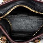 Bolso de Hombro Micro Mini Amazona Piel Granulada Negra