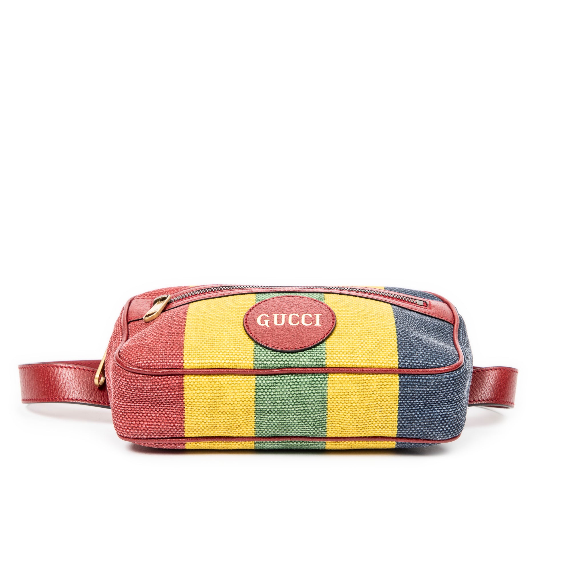 Shoulder Bag Ltd. Ed. Alessandro Michele 2020 Multicolor Baiadera Belt Bag Red Striped Canvas