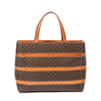 Bolso de mano pequeño cuadrado, tote, lona revestida Macadam marrón