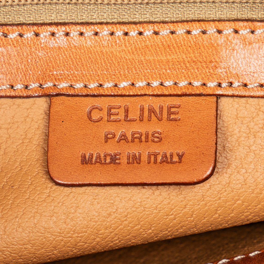 Bolso de mano pequeño cuadrado, tote, lona revestida Macadam marrón