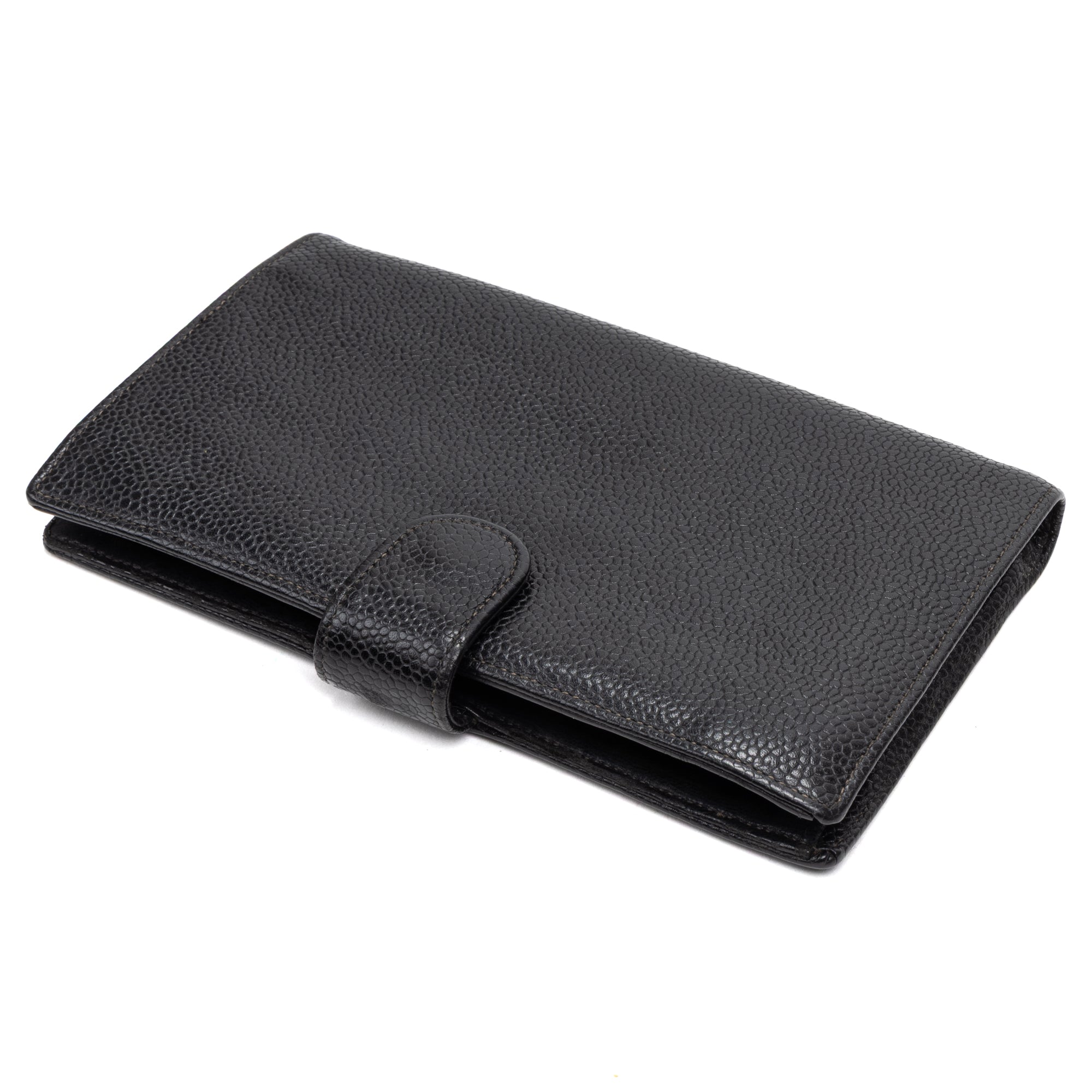 Wallet CC Timeless Long Bifold Wallet Black Caviar Leather