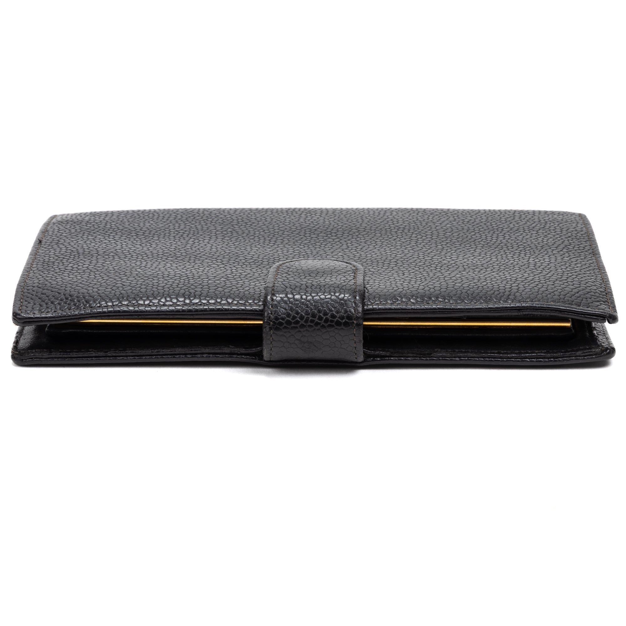 Wallet CC Timeless Long Bifold Wallet Black Caviar Leather