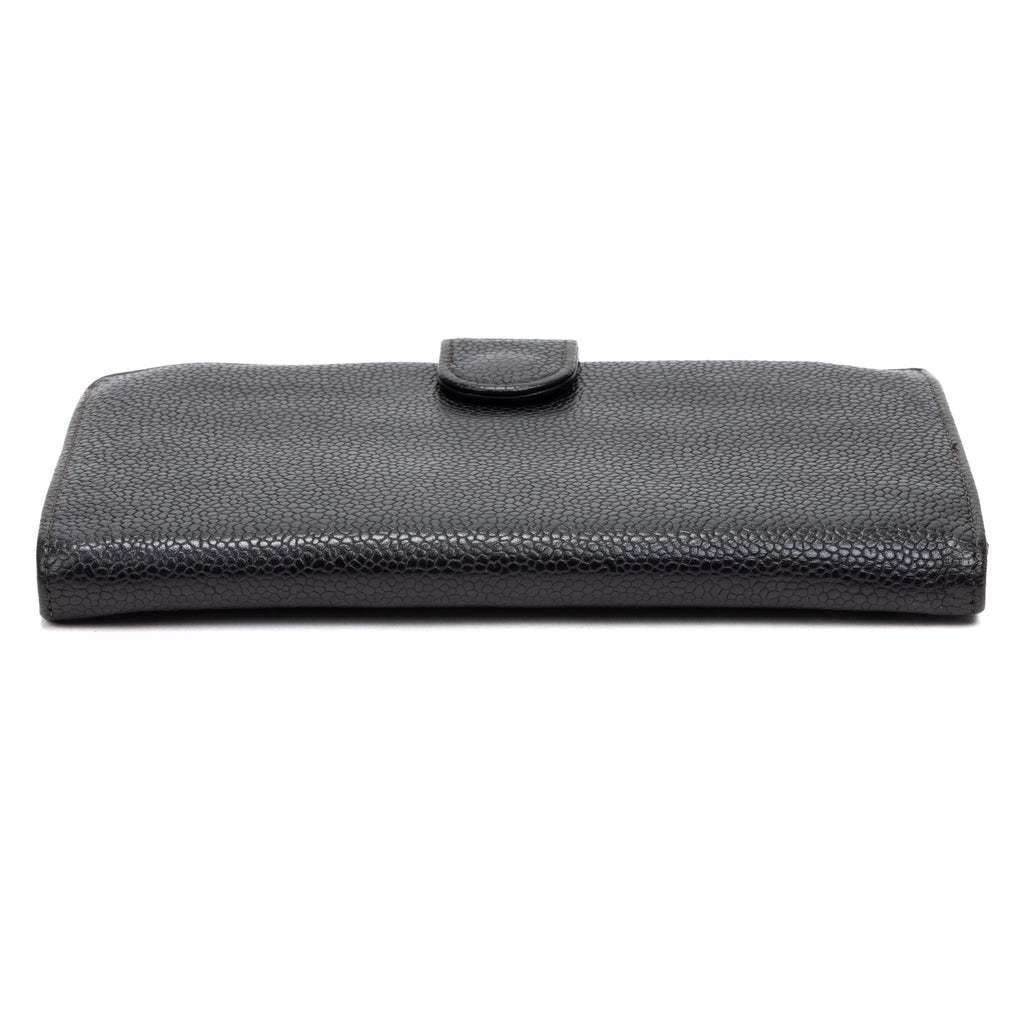 Wallet CC Timeless Long Bifold Wallet Black Caviar Leather