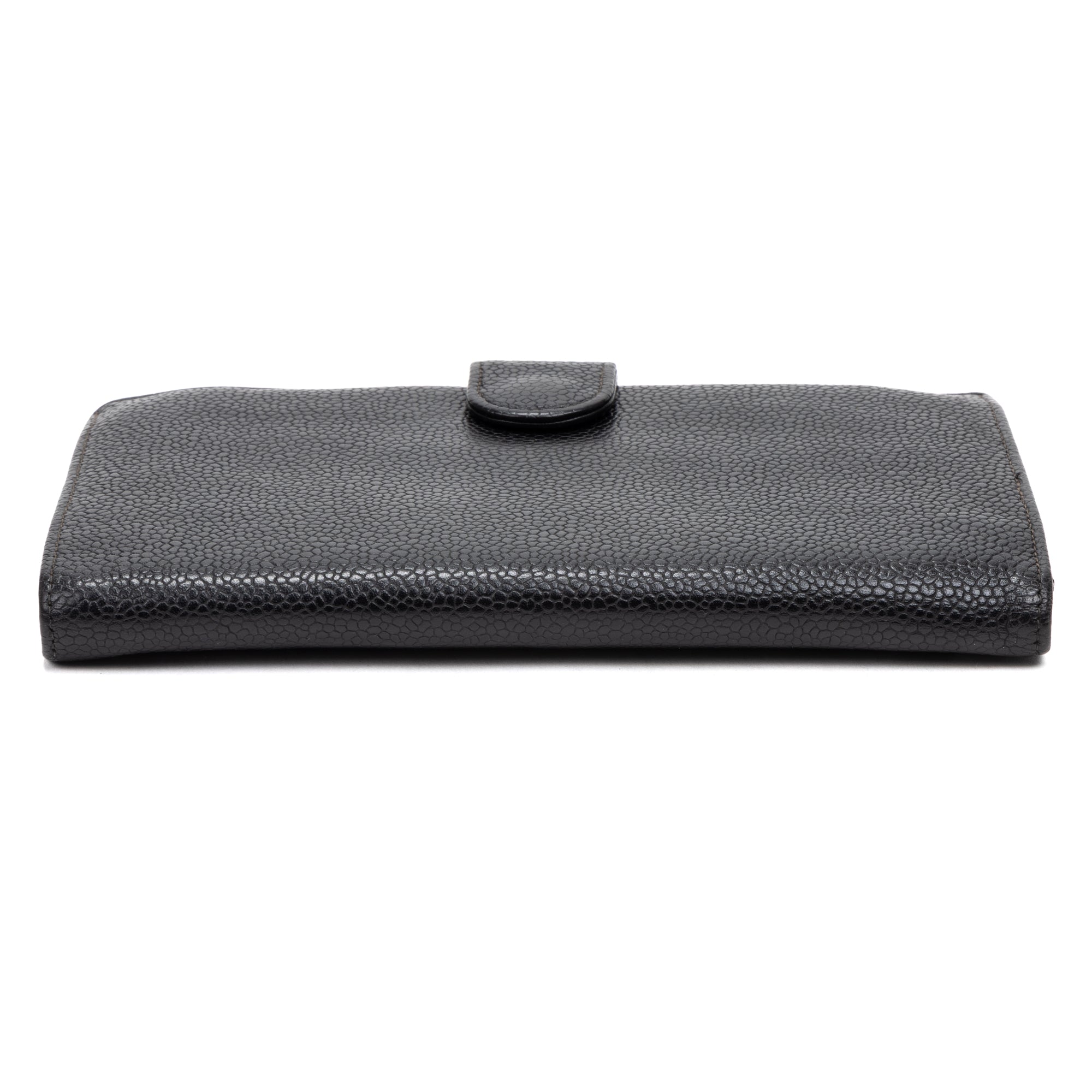 Wallet CC Timeless Long Bifold Wallet Black Caviar Leather