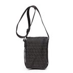 Shoulder Bag Small Flap Crossbody Dark Brown Zucchino Canvas